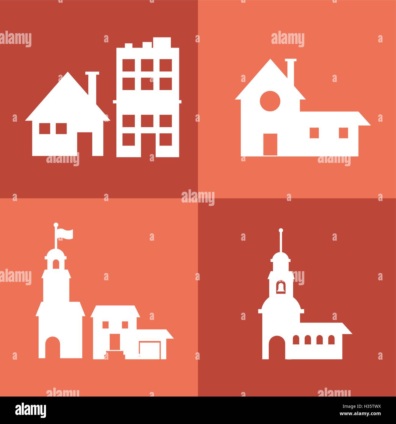assorted building type icons image Stock Vector Image & Art Alamy