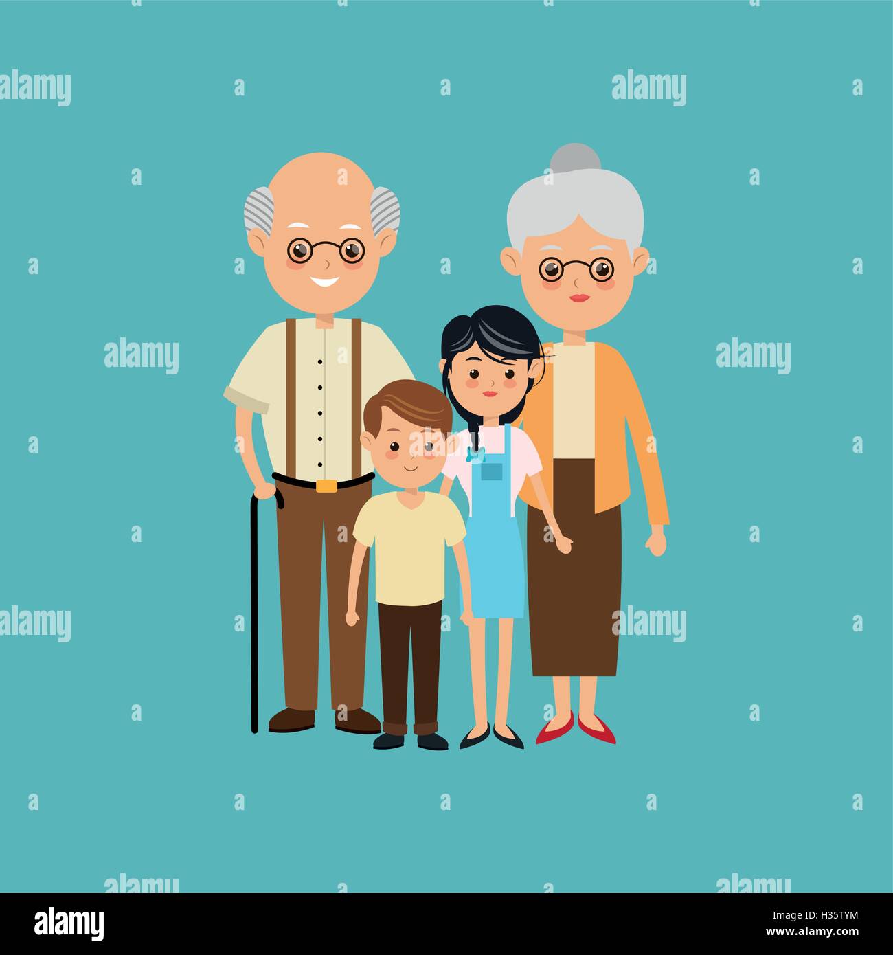 traditional family image Stock Vector Image & Art - Alamy