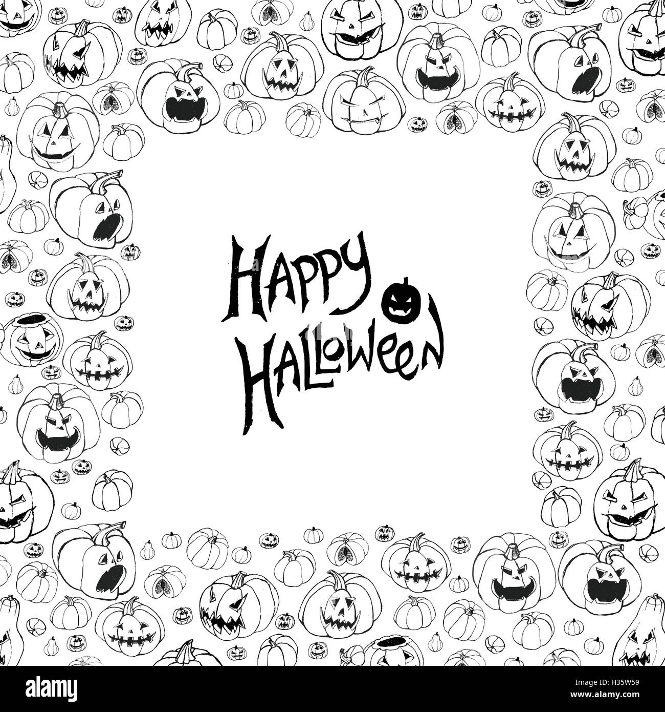 Halloween vector frame Stock Vector Image & Art - Alamy