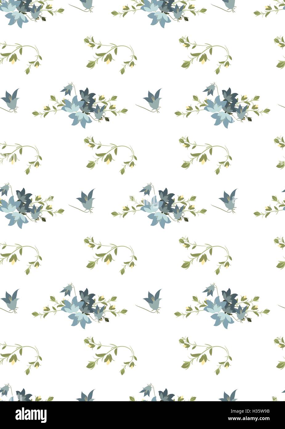 Floral harebell retro vintage background Stock Vector Image & Art - Alamy
