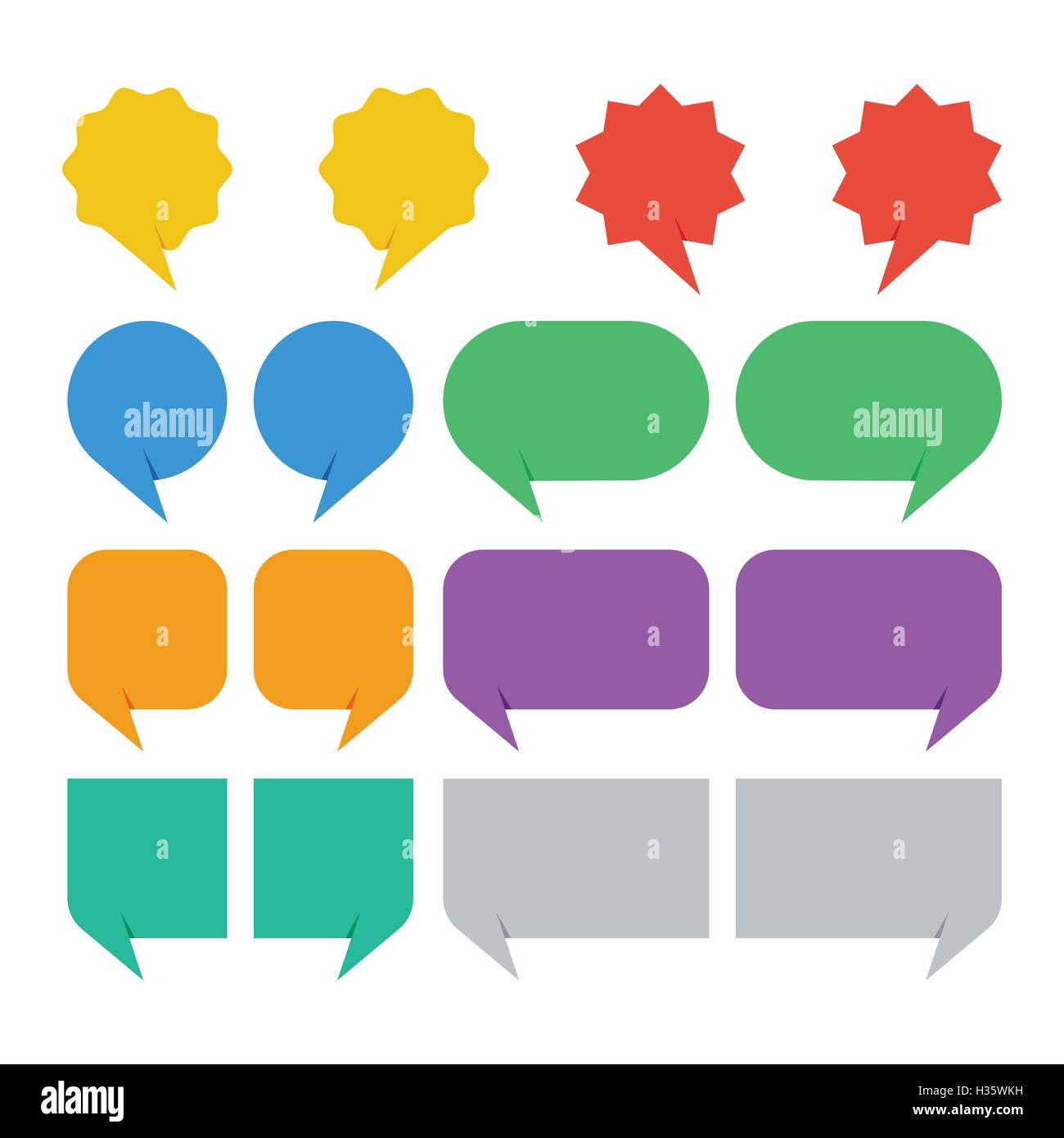 [EPS10] colorful speech bubbles set vector illustration Stock Vector ...