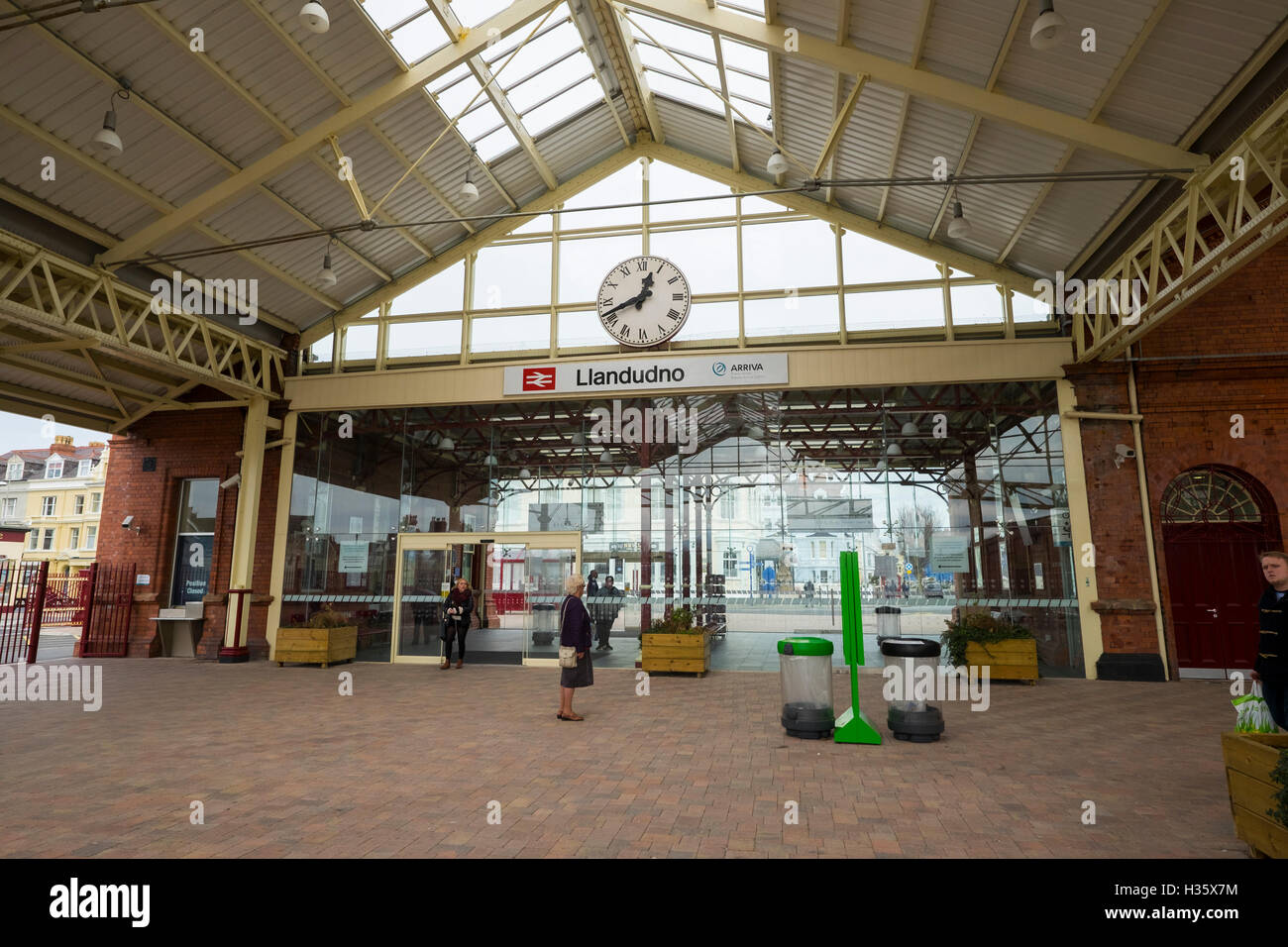 Entrance to Llandudno train station, Conwy, Wales, UK Stock Photo Alamy