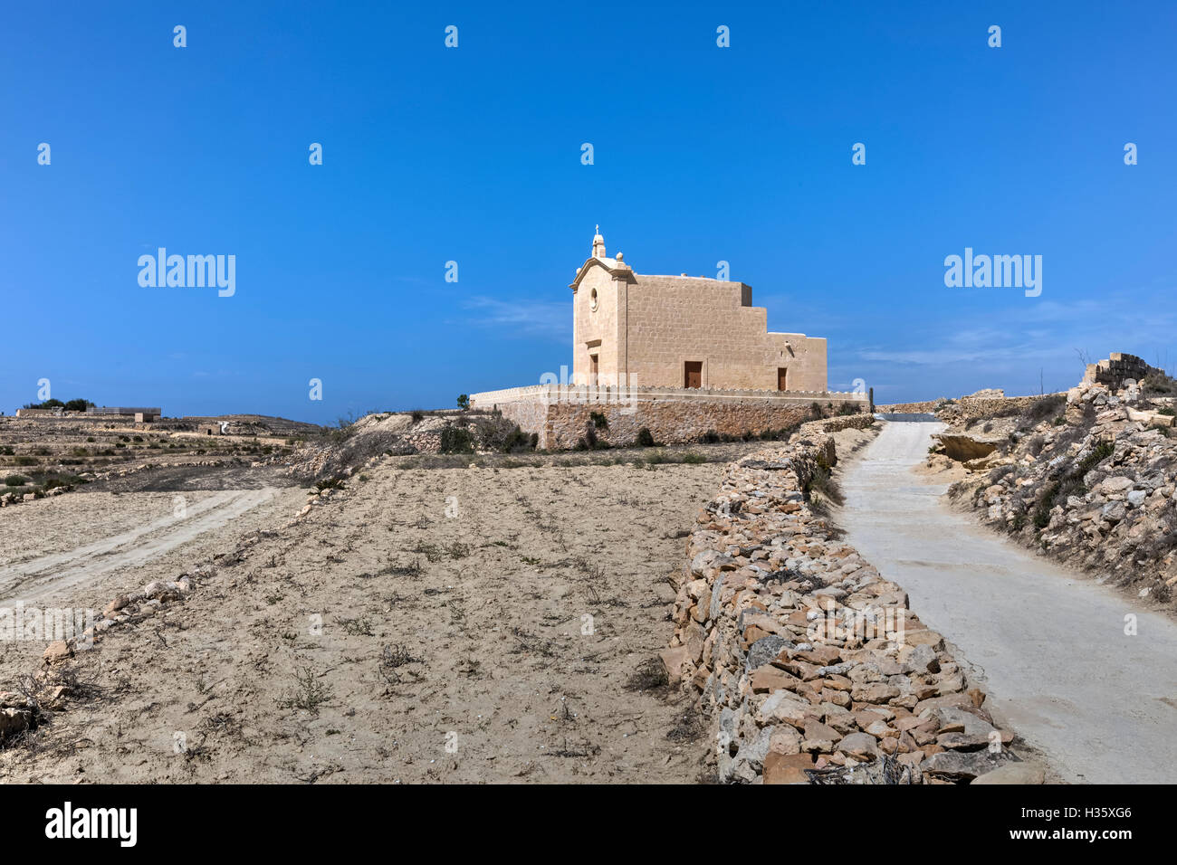 San Dimitri Chapel, Gharb, Gozo, Malta Stock Photo