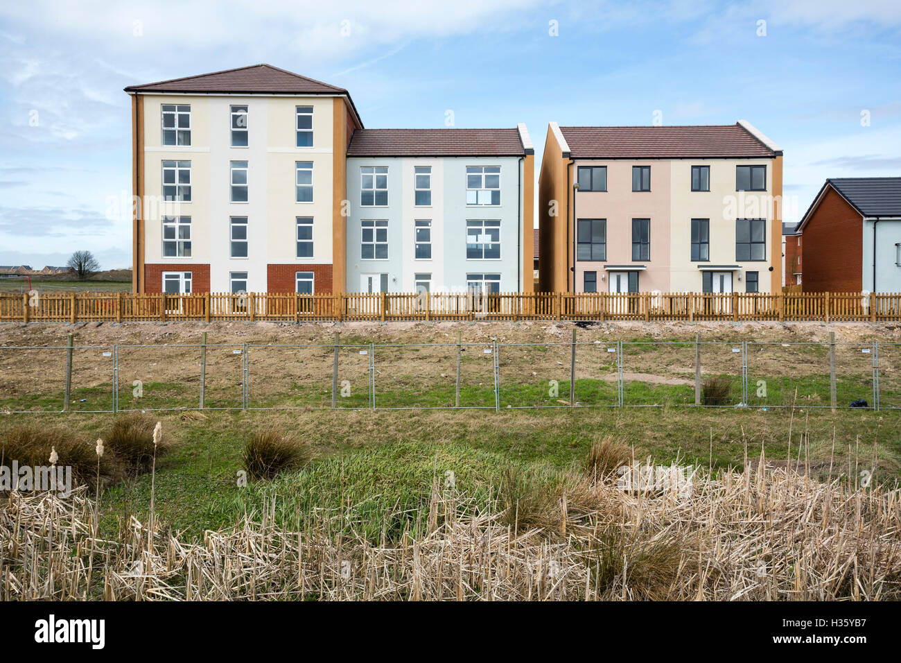 New housing estate, Suburbia, Bristol, Uk. Stock Photo