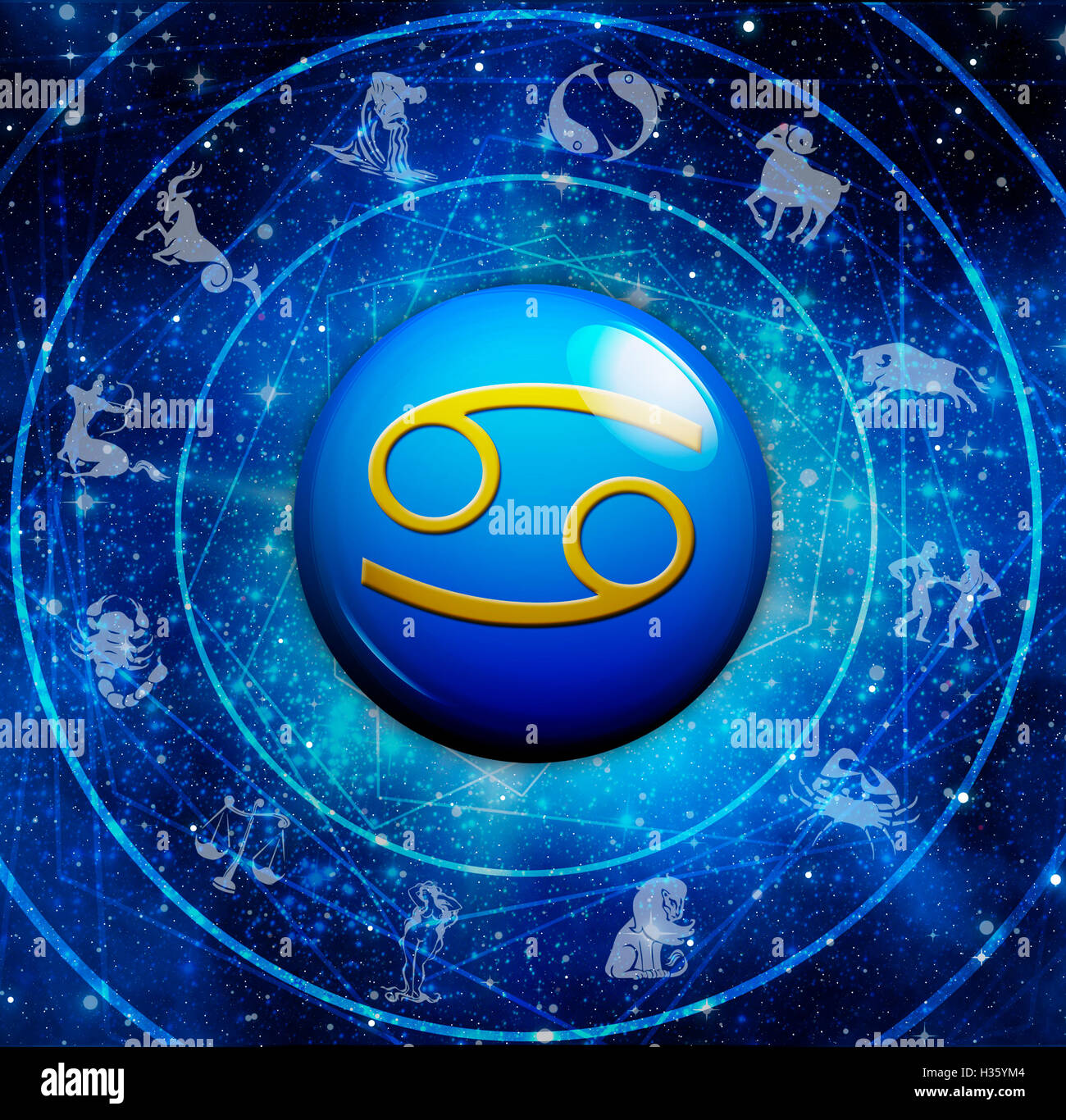 Cancer Sign Of The Zodiac Stock Photos & Cancer Sign Of The Zodiac