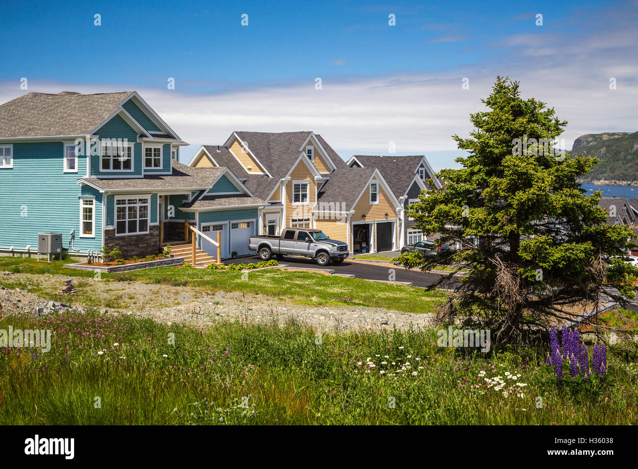 A modern housing development in Portugal Cove, Newfoundland and
