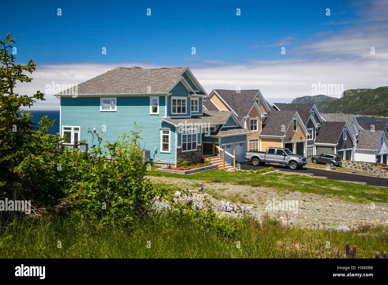 A modern housing development in Portugal Cove, Newfoundland and