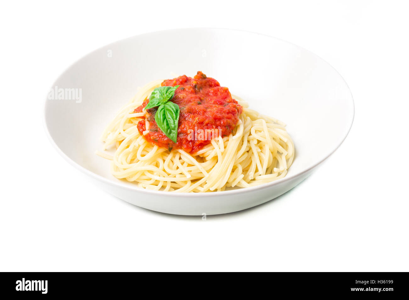 Original Italian Spaghetti with fresh tomato sauce and fresh basil ...