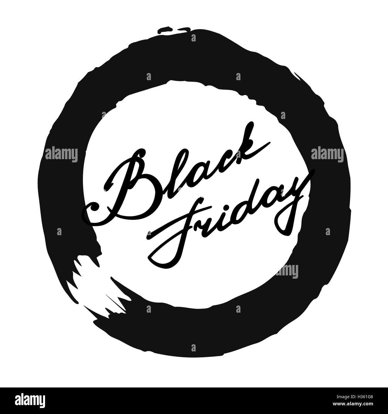 Black Friday banner template. Lettering. Isolated illustration. Vector. Stock Vector