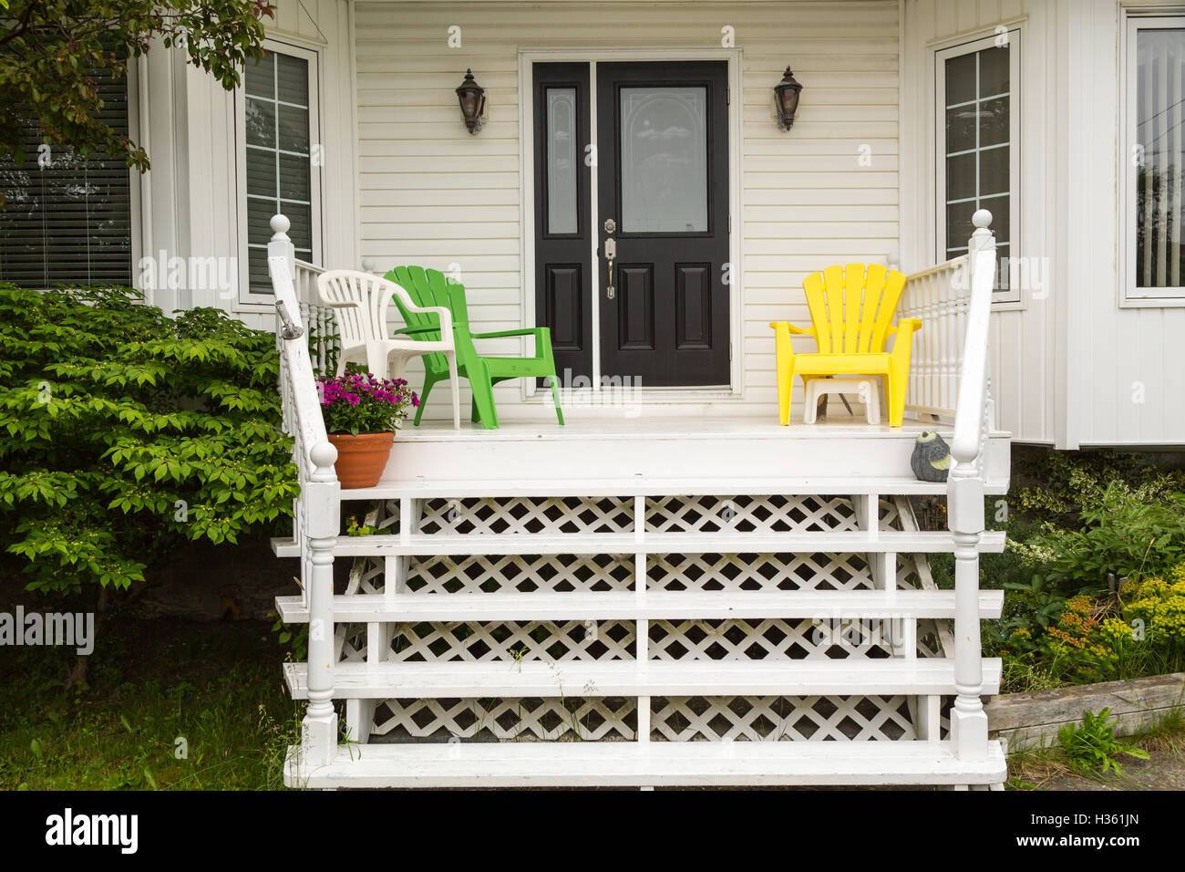 The front entrance to a fisherman's home in Port de Grave, Newfoundland