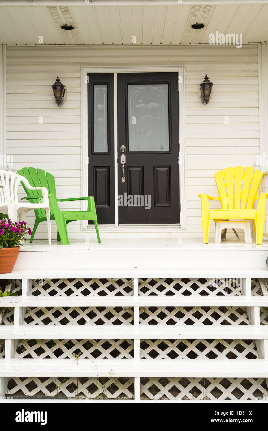 The front entrance to a fisherman's home in Port de Grave, Newfoundland
