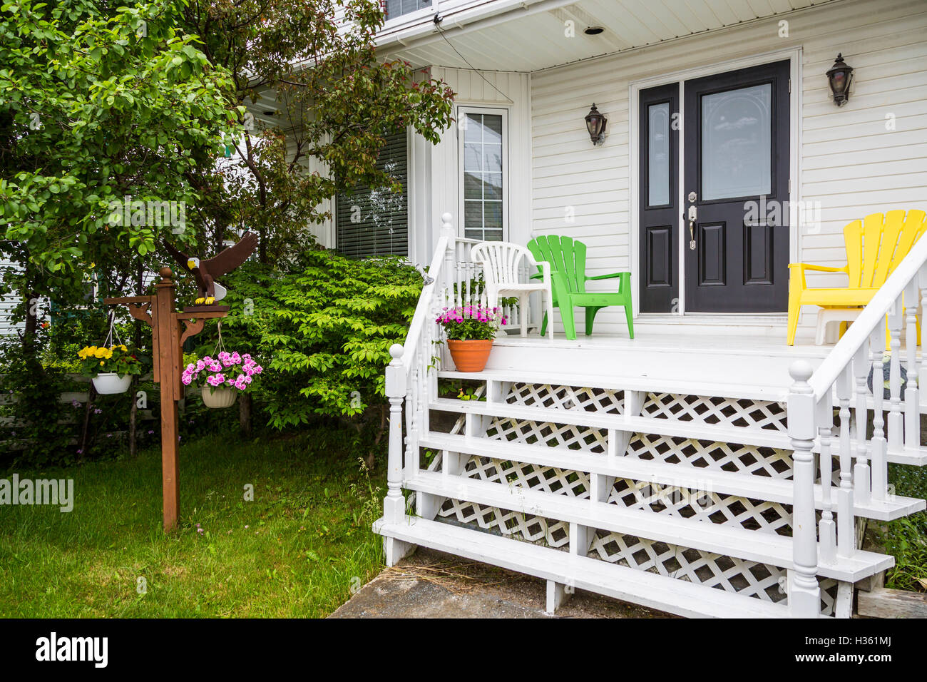 The front entrance to a fisherman's home in Port de Grave, Newfoundland