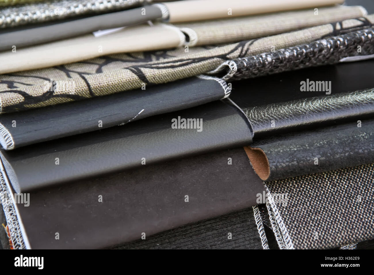 Furniture fabric. Furniture textile cover. Textile sample Stock Photo
