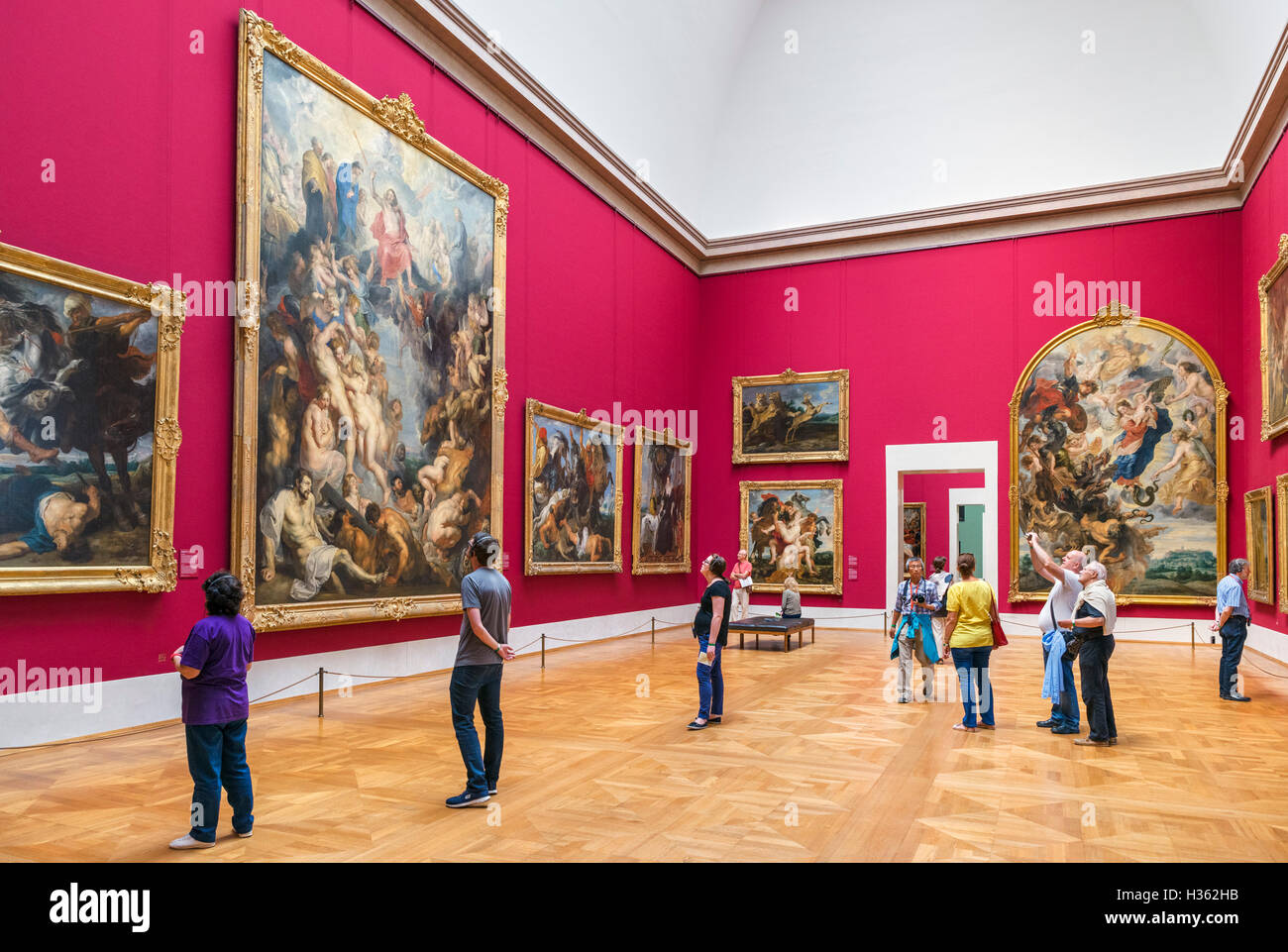 Rubens room in the Alte Pinakothek art gallery, Munich, Bavaria, Germany Stock Photo