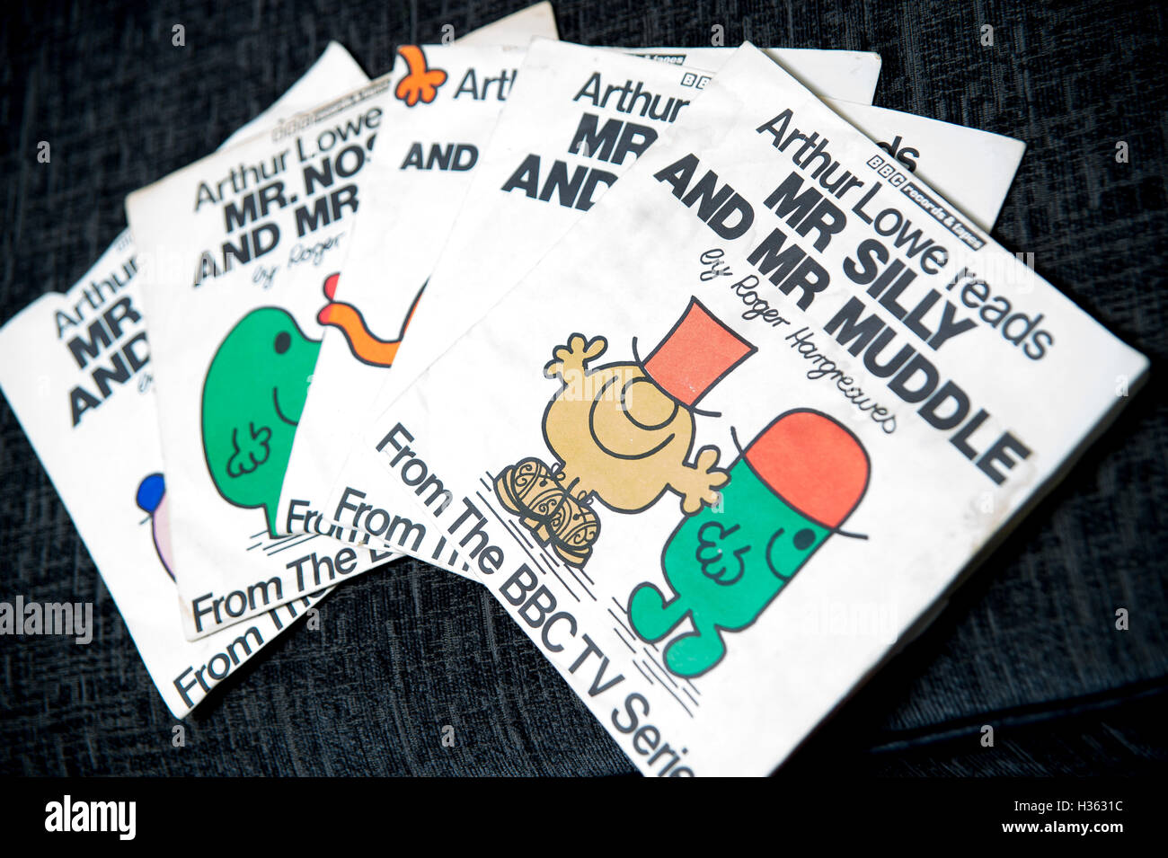 Mr Men records from 1970s Stock Photo