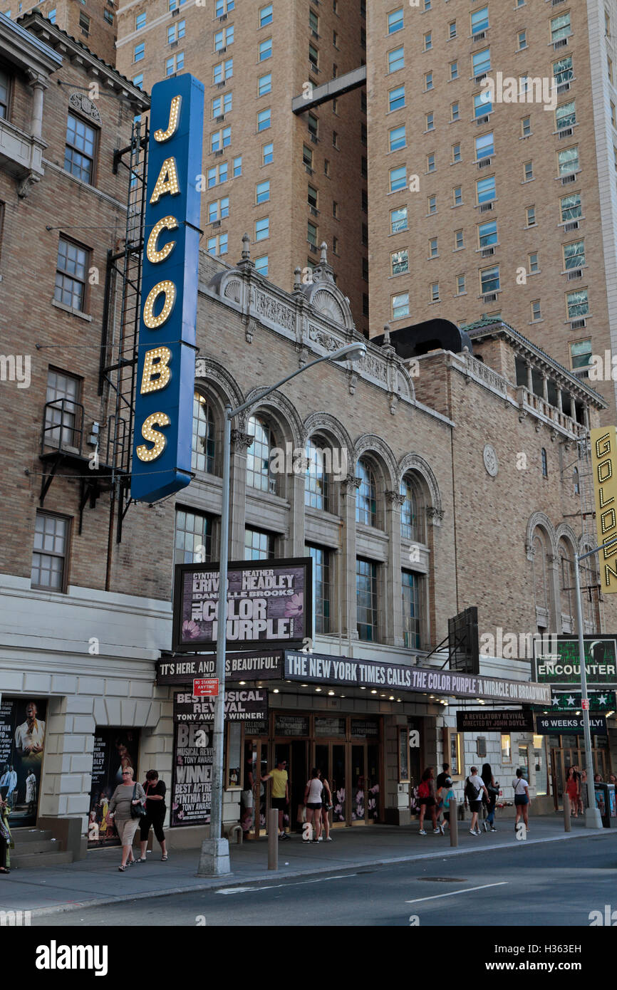 TheJacobs Broadway theater on West 45th Street, Manhattan, New York, United States. Stock Photo