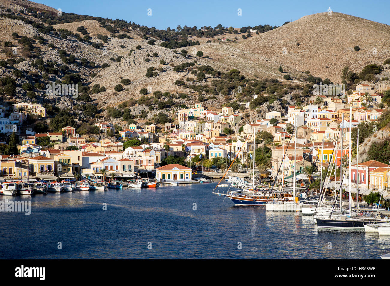 Symi Harbor Greece Stock Photo - Alamy