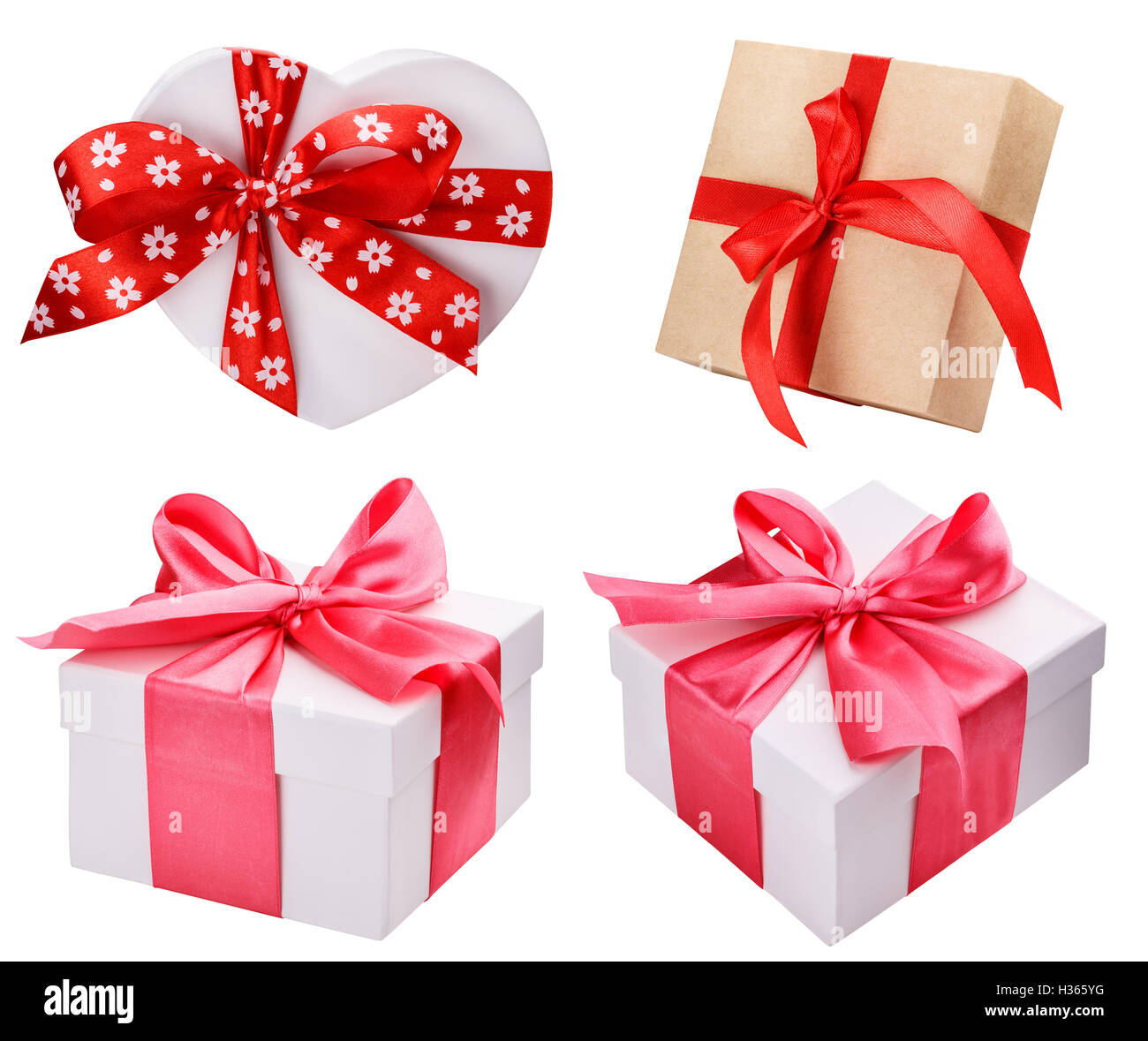 Set red gift ribbon hi-res stock photography and images - Alamy