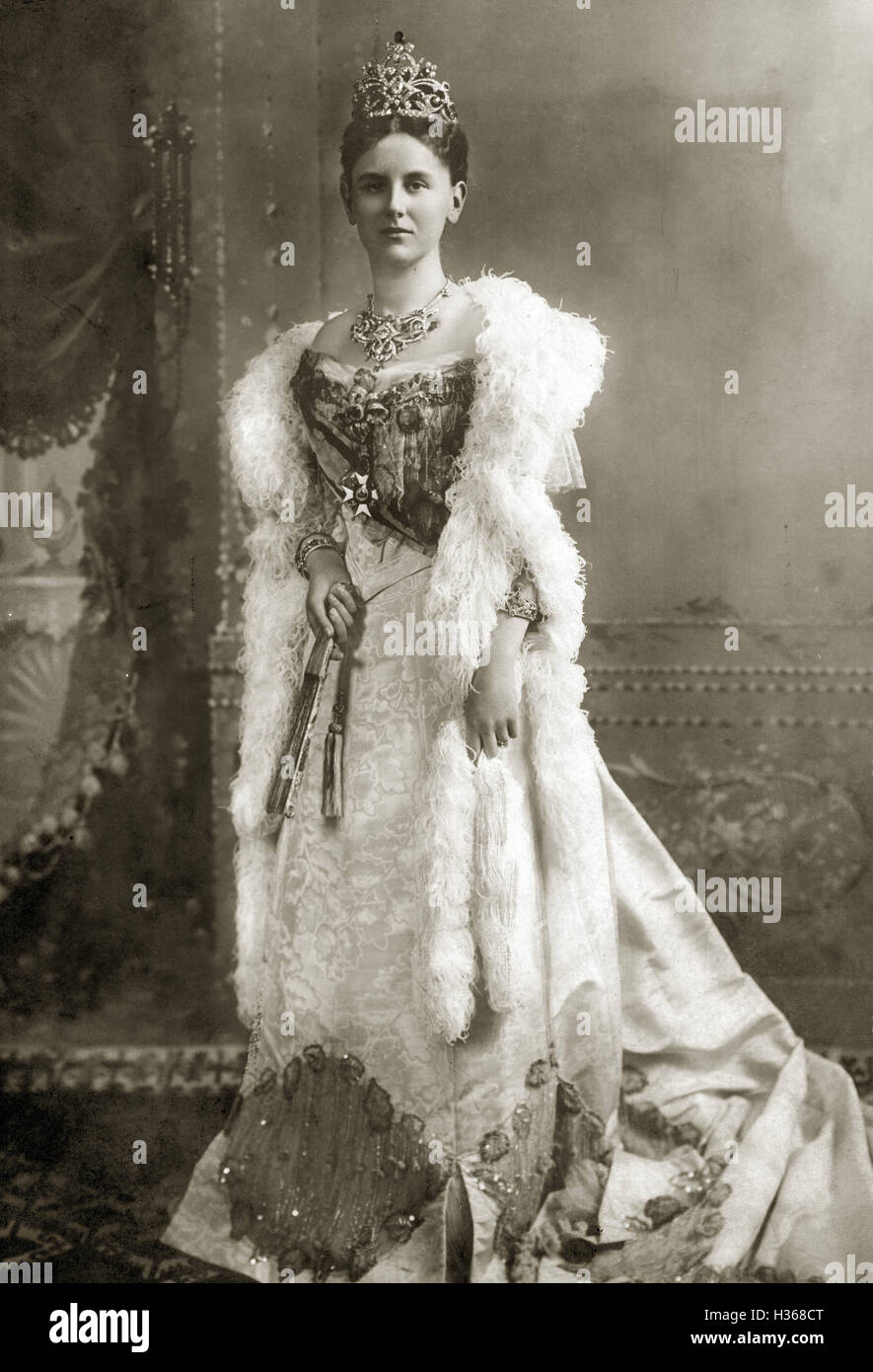 Wilhelmina, Queen of the Kingdom of the Netherlands, around 1900 Stock Photo