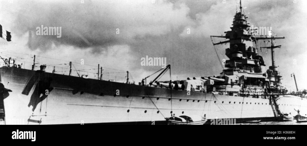 'The battleship ''Dunkerque'', 1940' Stock Photo