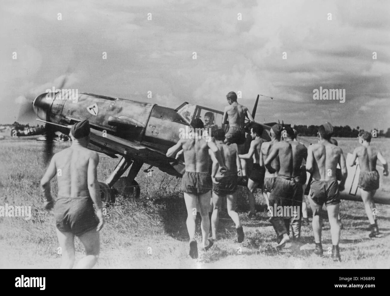 German Messerschmitt Me 109 on the Eastern Front, 1941 Stock Photo