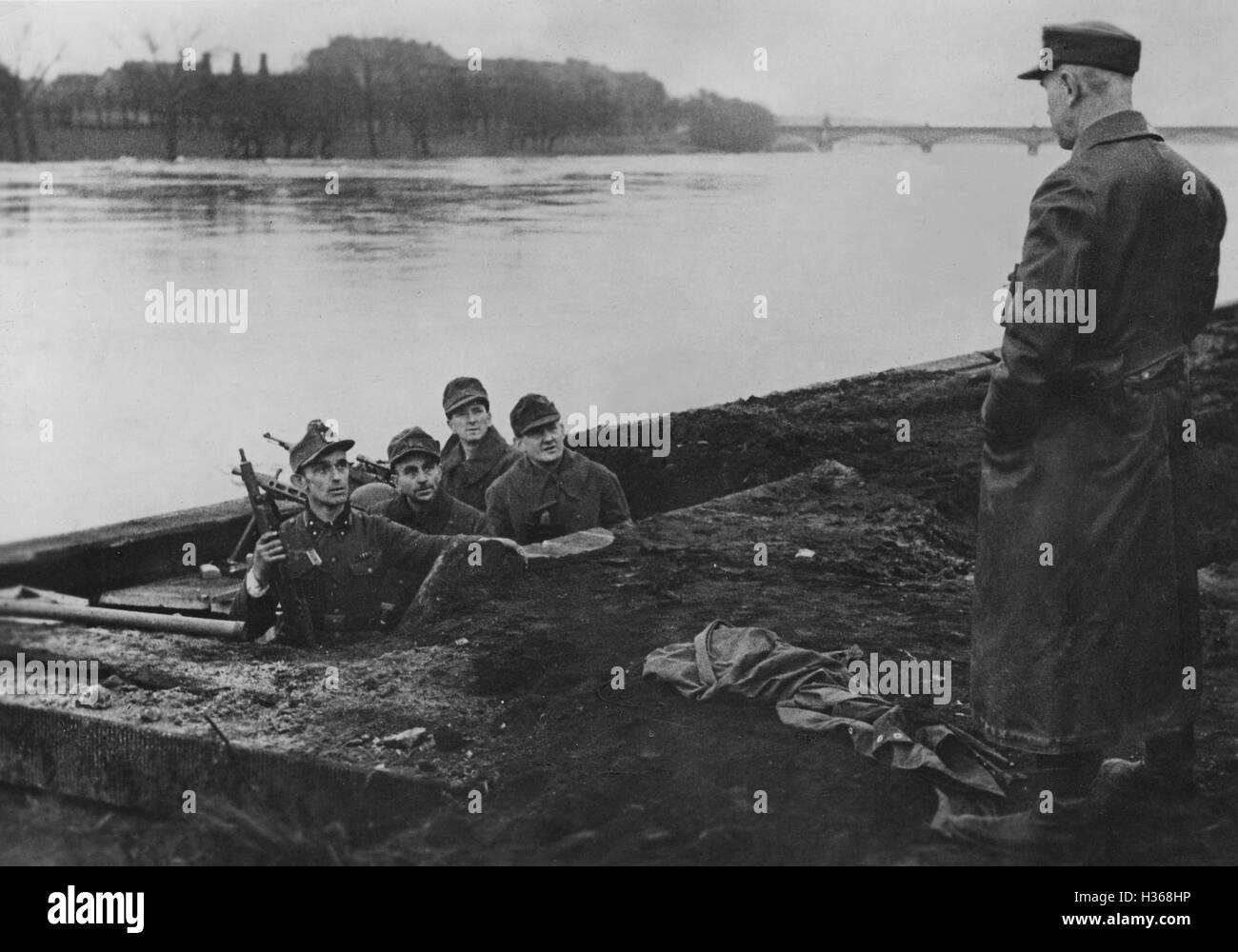 German Volkssturm at the Oder Front, 1945 Stock Photo