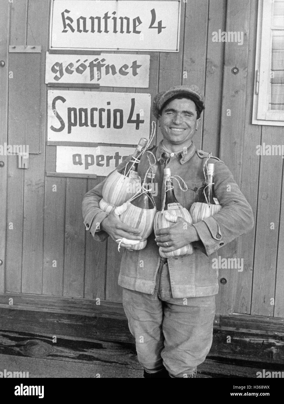 'Italian ''foreign worker'' in Wolfsburg, 1938' Stock Photo