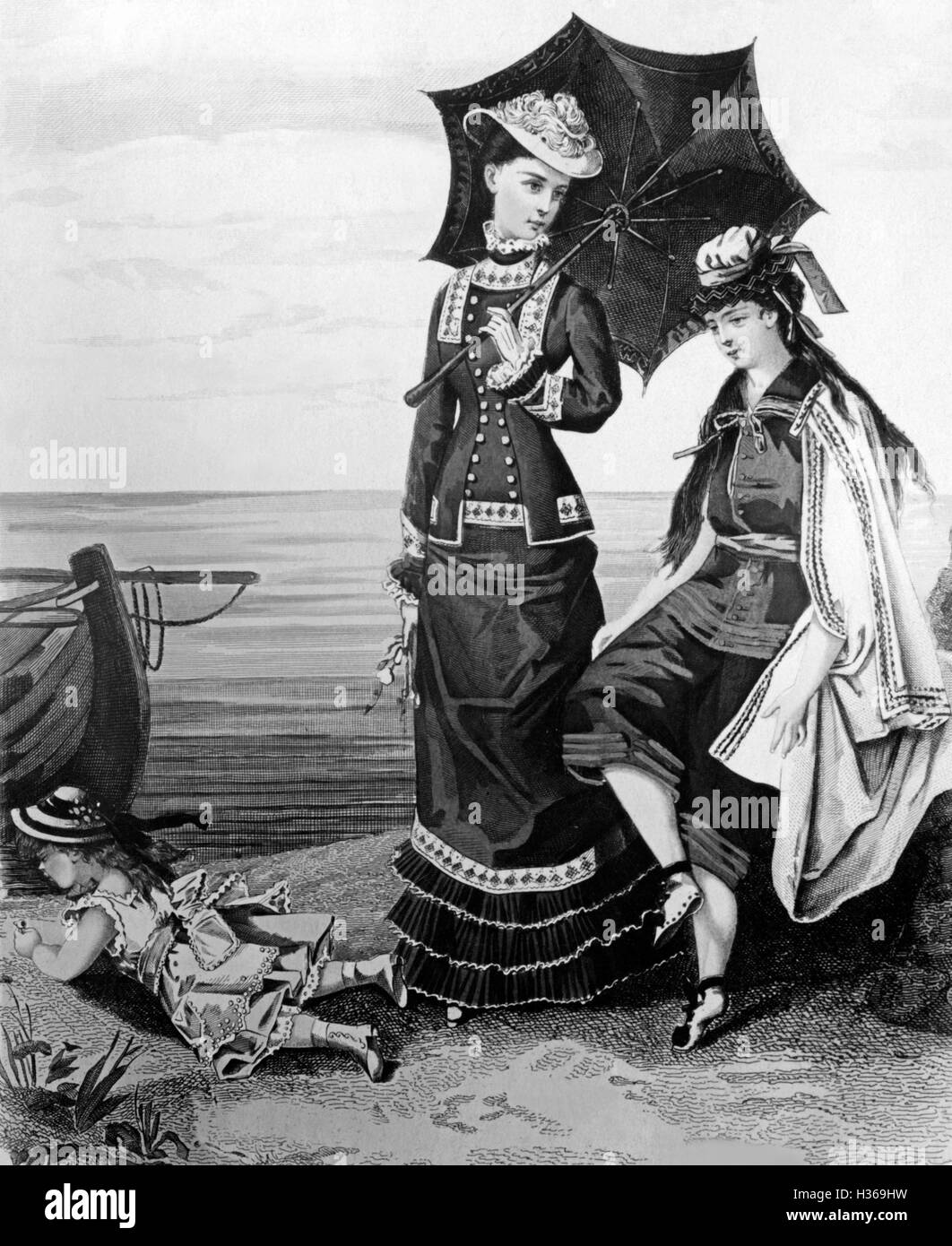 Women's fashion, 1877 Stock Photo