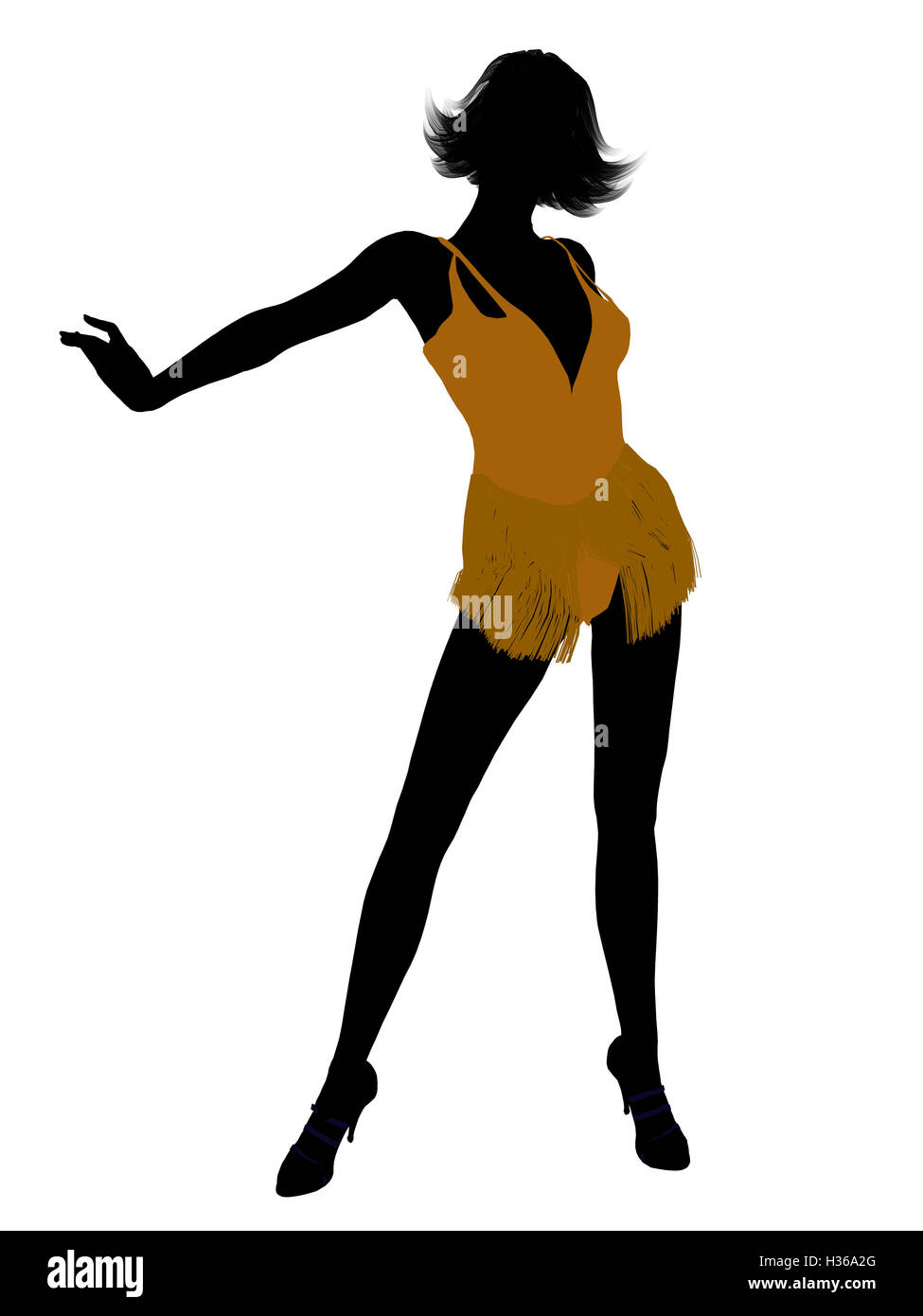 Female Showgirl Silhouette Stock Photo Alamy