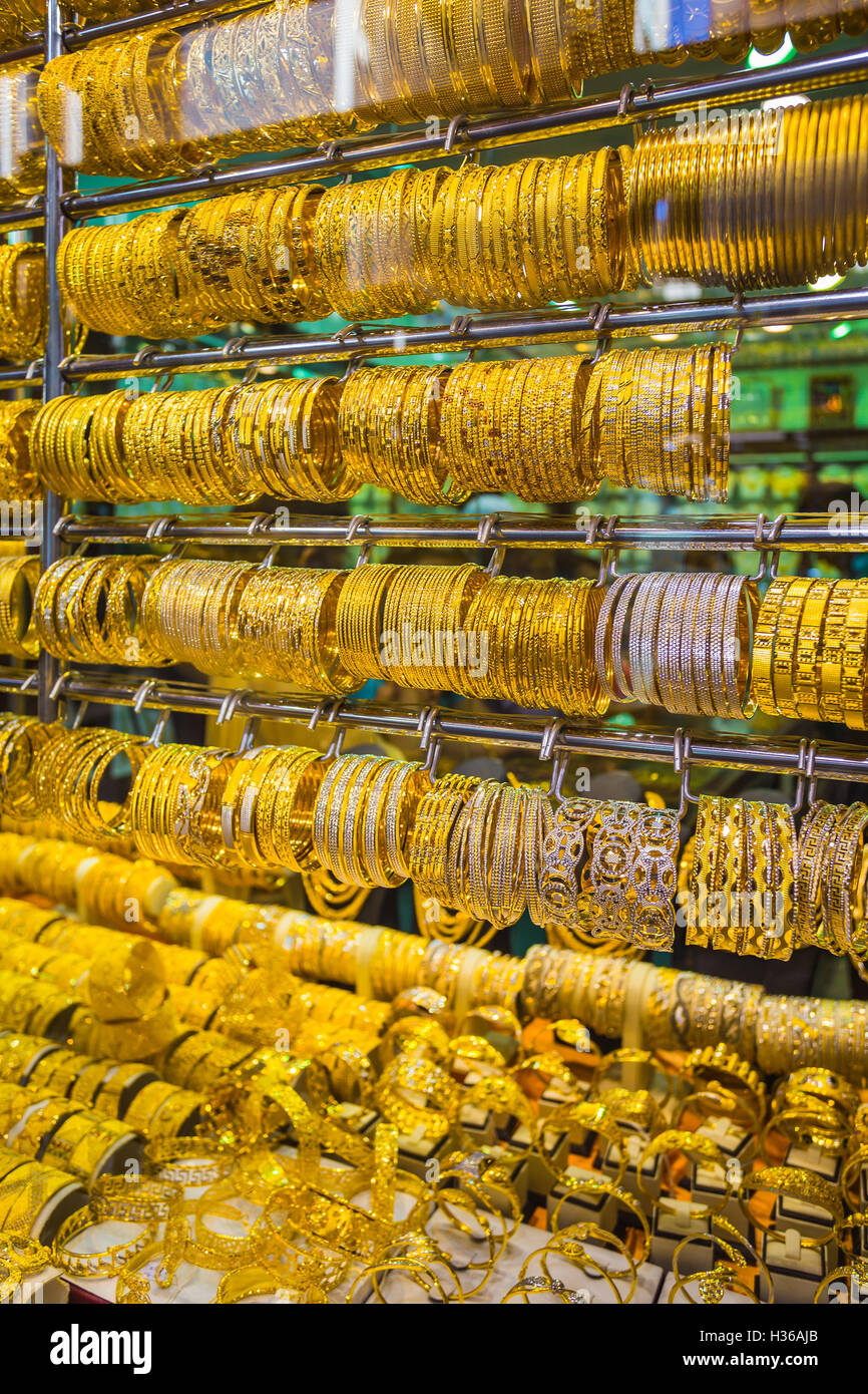 Gold market in Duba Stock Photo