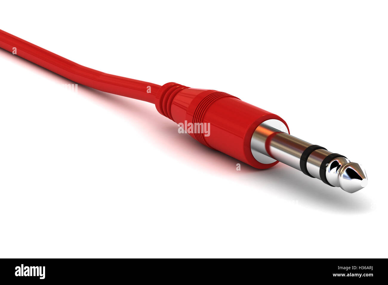 Red Jack Plug Stock Photo Alamy