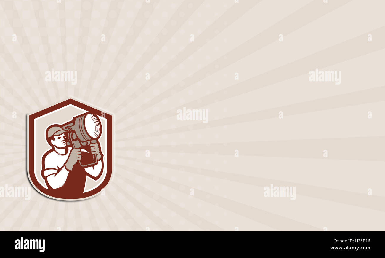 Business card Electrical Lighting Technician Carry Spotlight Shield