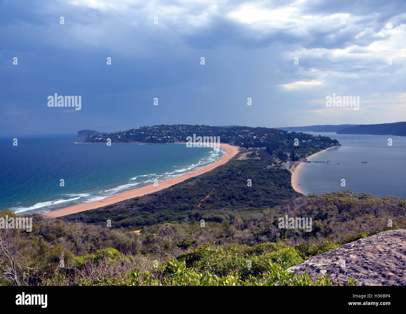 Aerial view palm beach pittwater hi-res stock photography and images ...
