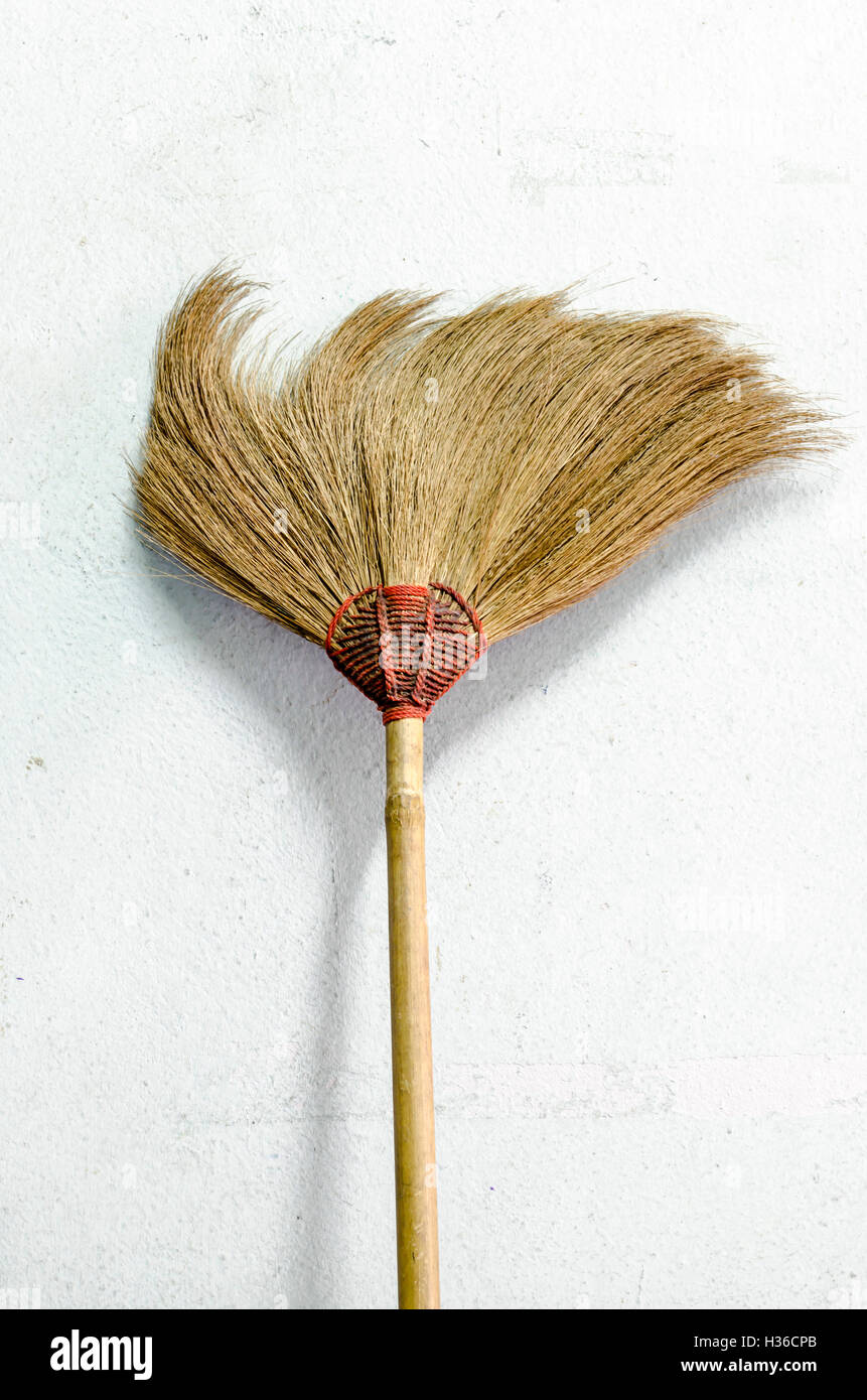 broom in house Stock Photo Alamy