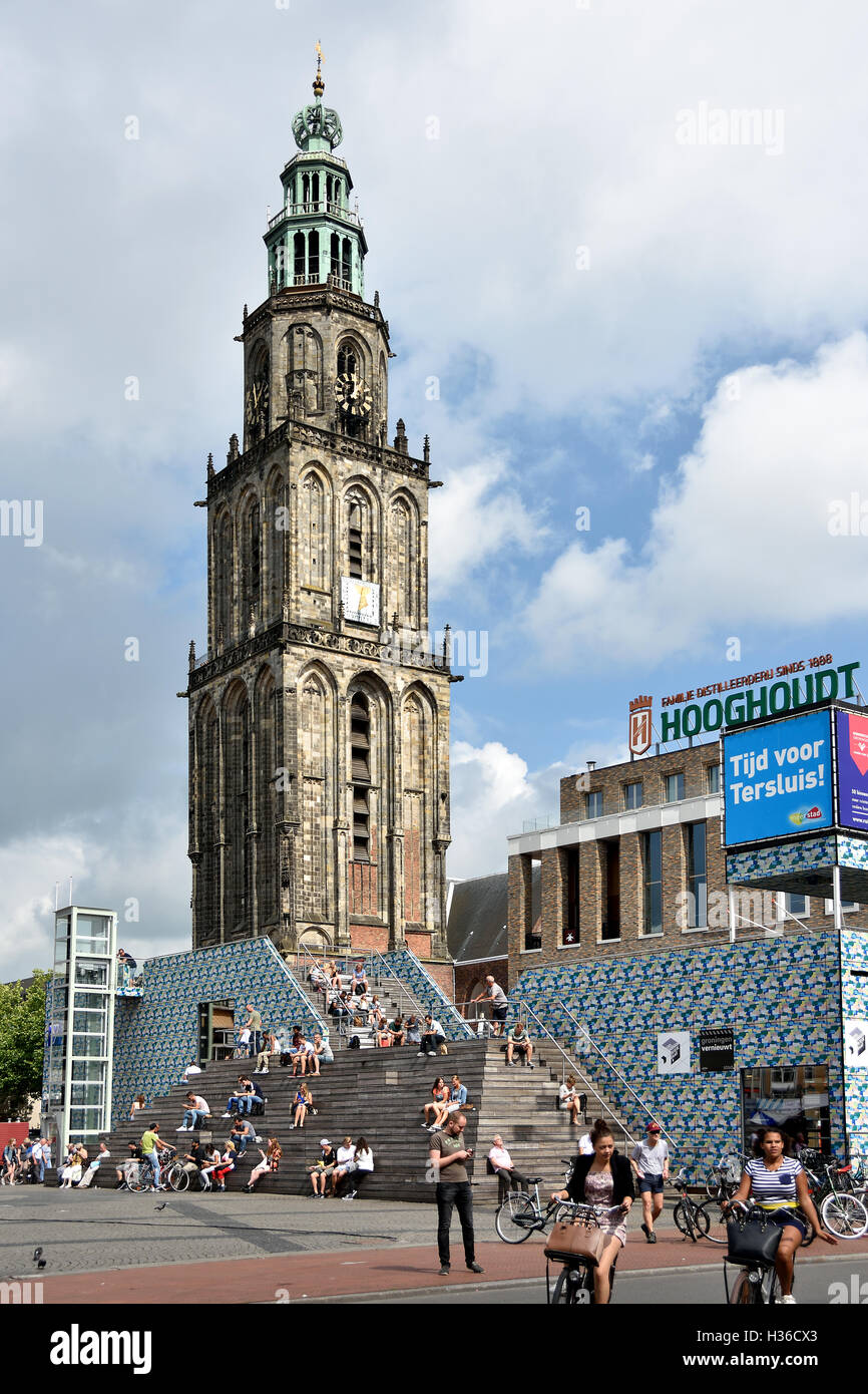The Martinitoren - Martini( St. Martin's Tower) 1482  Netherlands Groningen Monument Historic History Netherlands Stock Photo