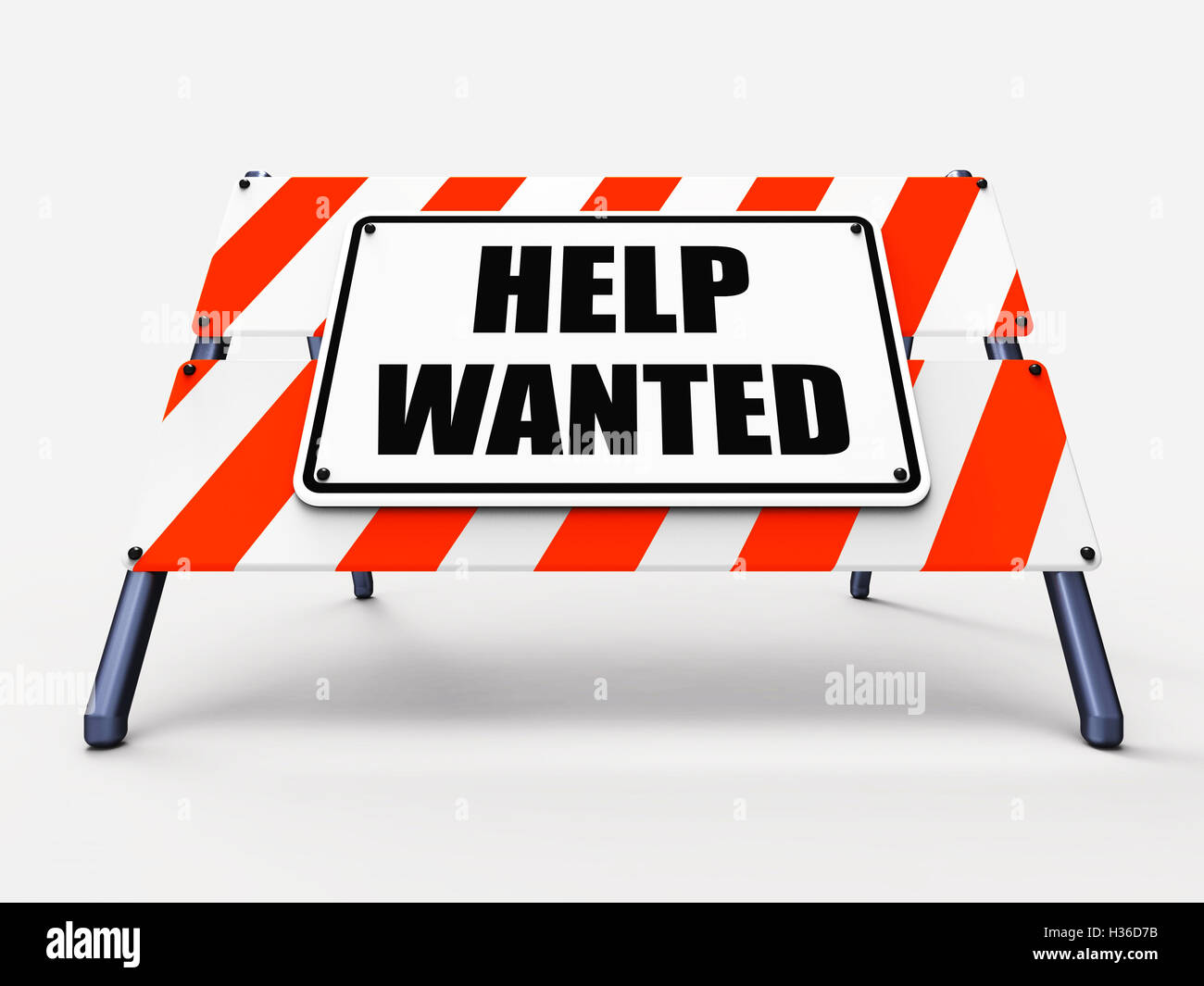 Help wanted Sign Represents Employment and Wanting Assistance Stock