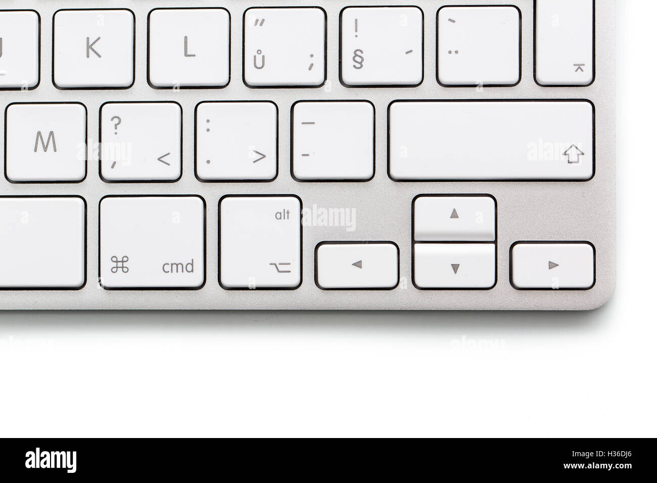 Modern keybord on white Stock Photo