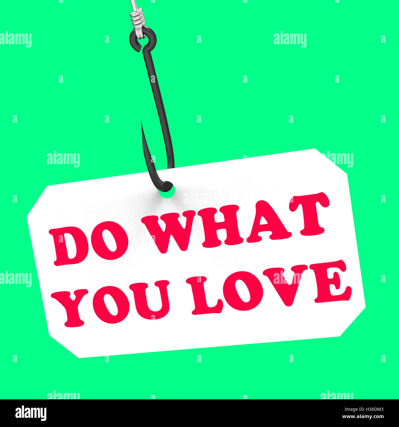 Do What You Love On Hook Shows Inspiration And Motivation Stock Photo