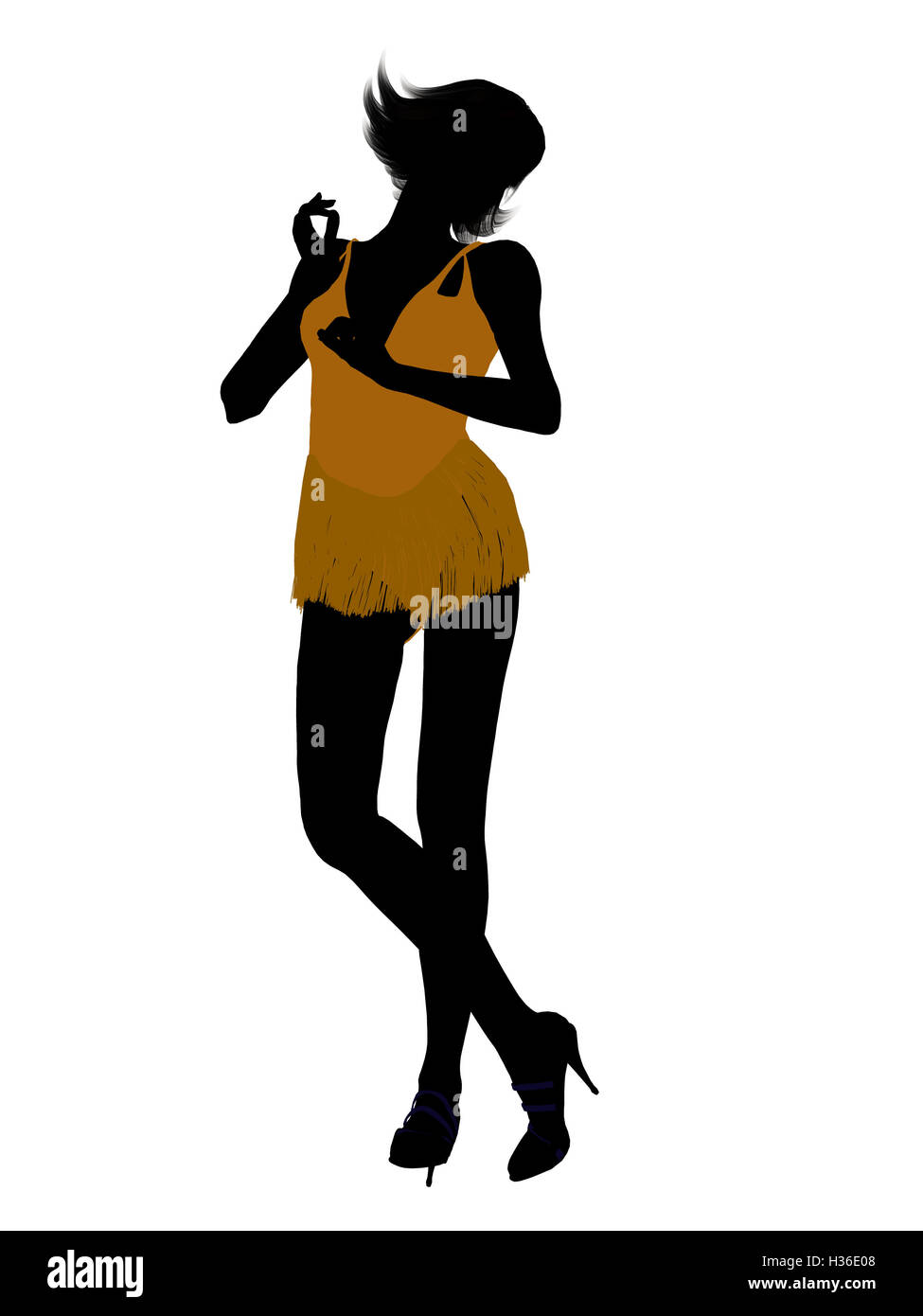 Female Showgirl Silhouette Stock Photo Alamy