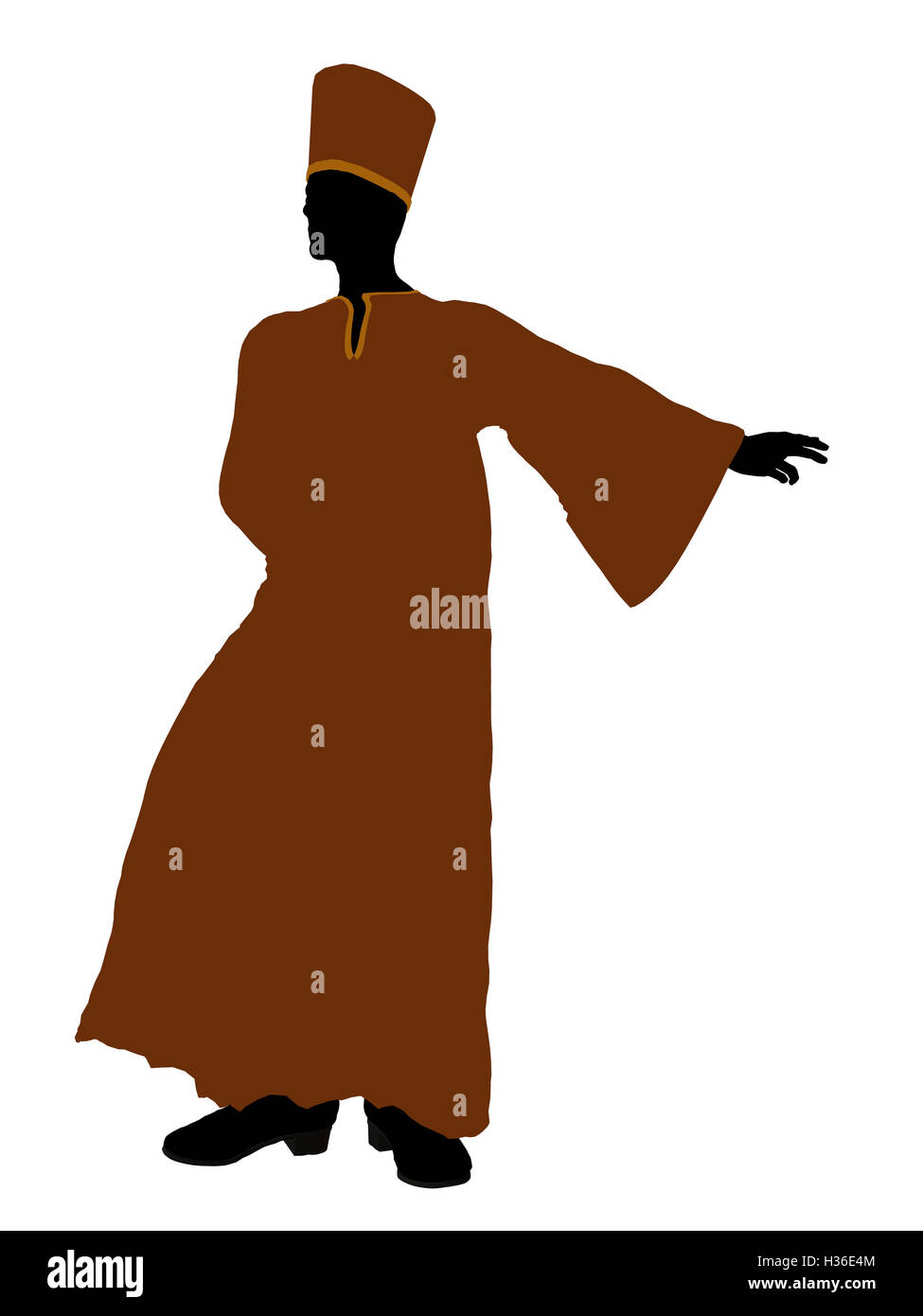 Male Robed Illustration Silhouette Stock Photo - Alamy