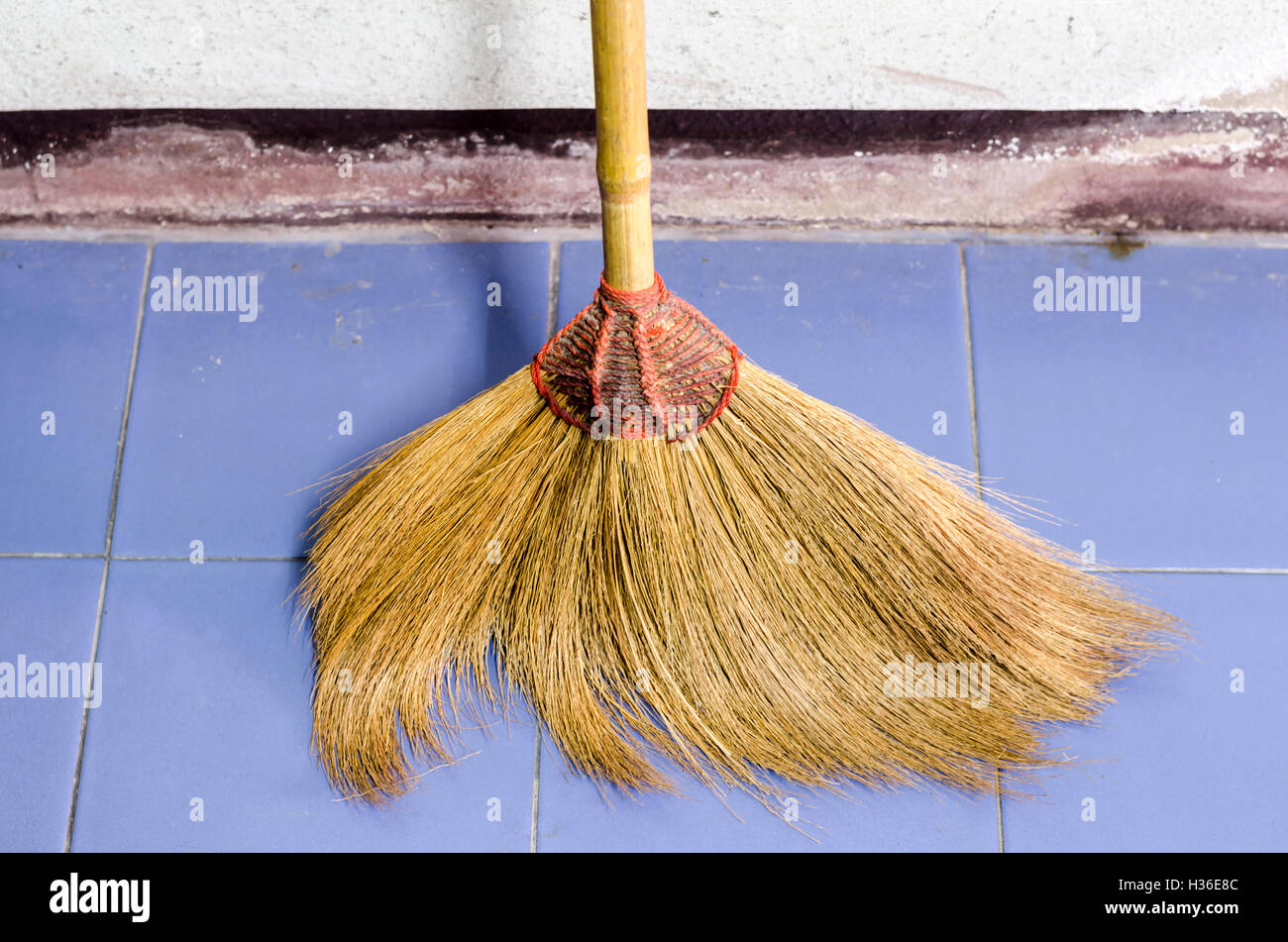 broom in house Stock Photo Alamy