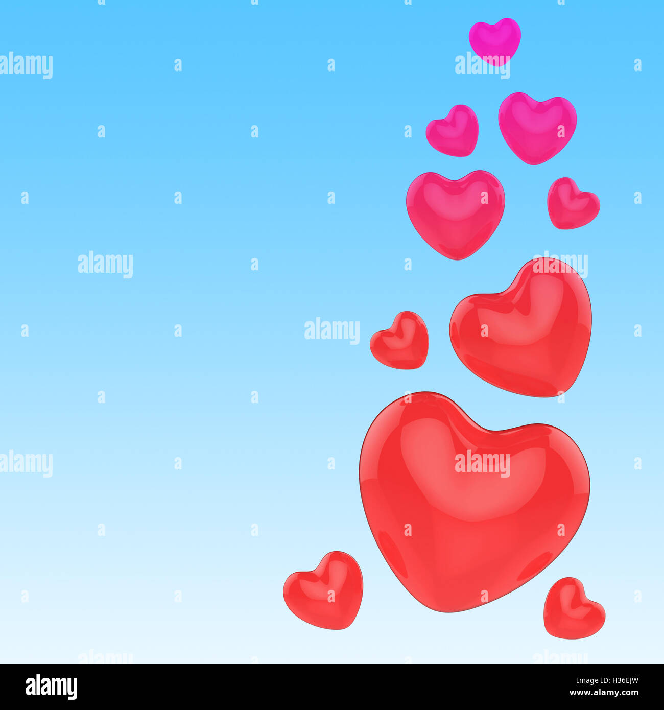 Hearts On Sky Meaning Romance And Love Stock Photo Alamy