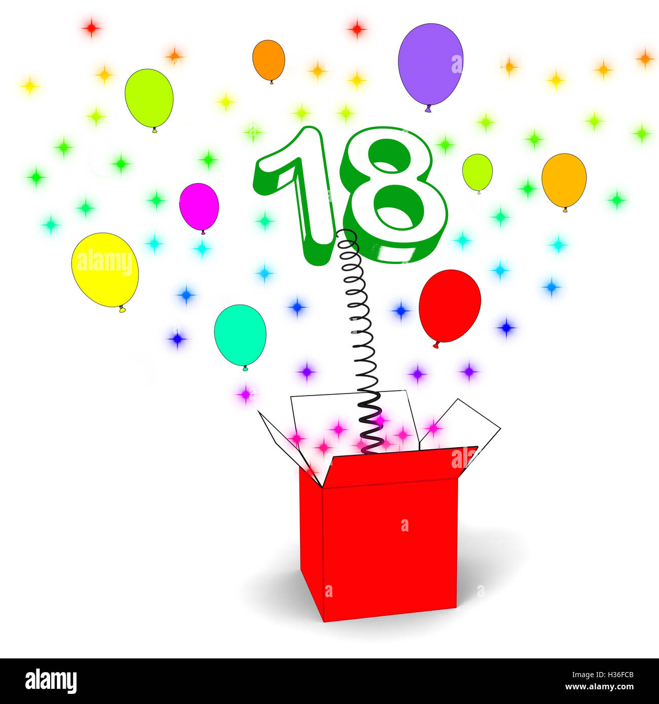 Number Eighteen Cut Out Stock Images Pictures Alamy