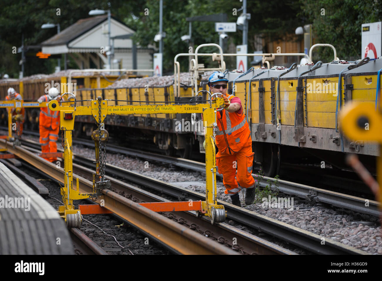 London Underground engineers working on Northern Line track replacement