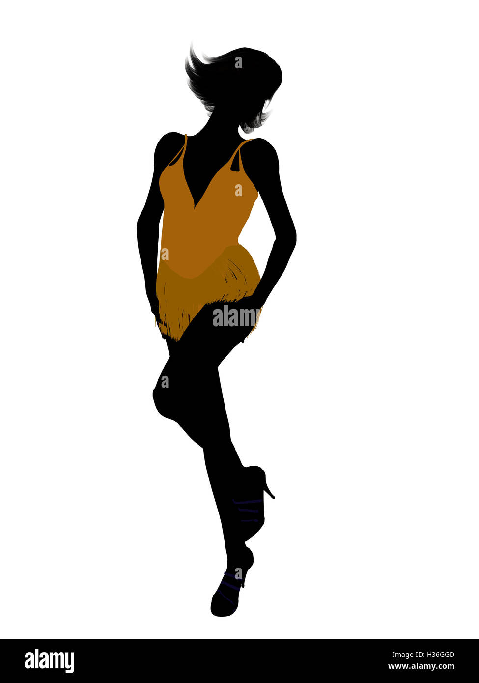 Female Showgirl Silhouette Stock Photo Alamy