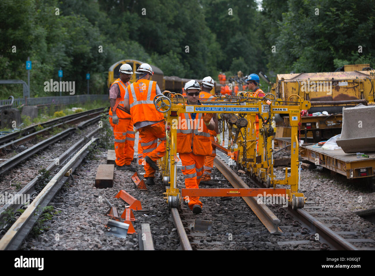 Rail Track Maintenance Worker High Resolution Stock Photography and