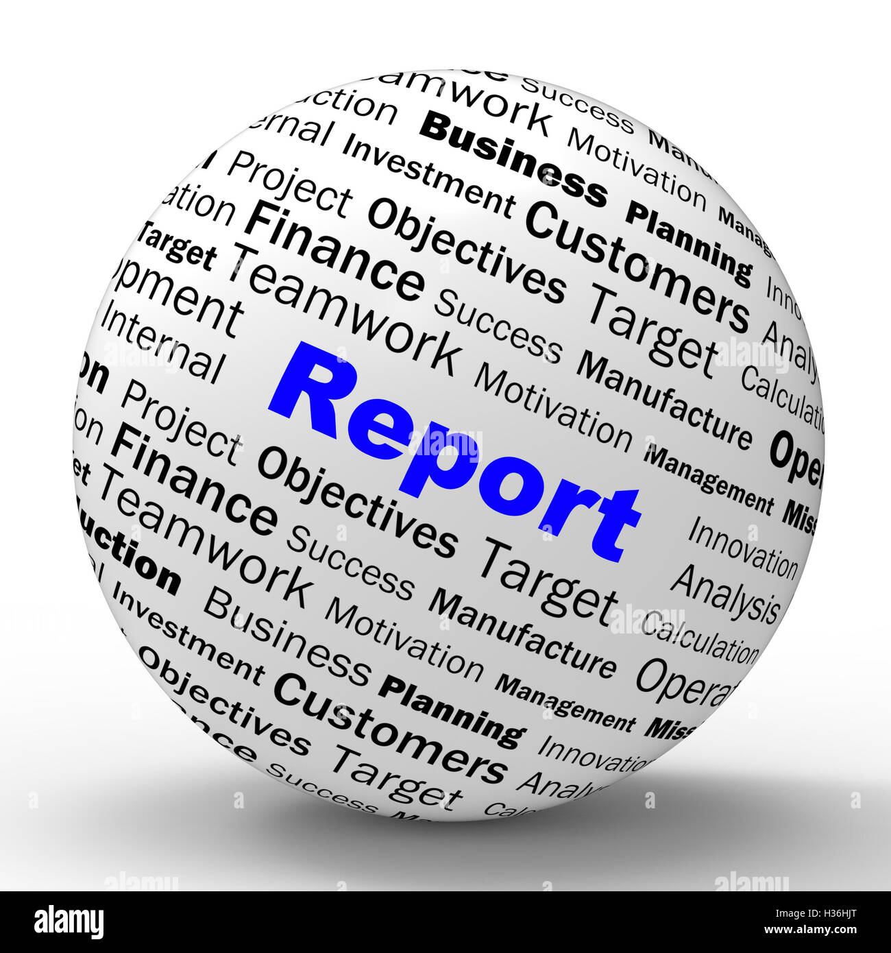 Report Sphere Definition Shows Progress Statistics And Financial Stock Photo
