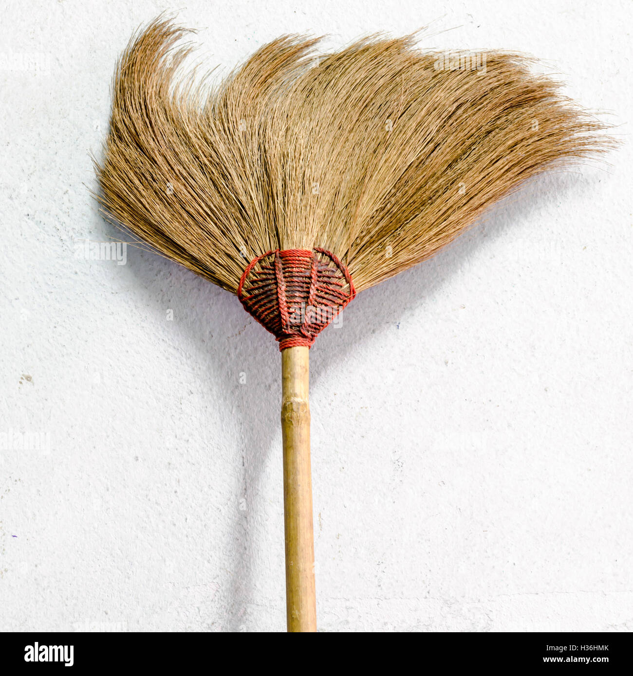 broom in house Stock Photo