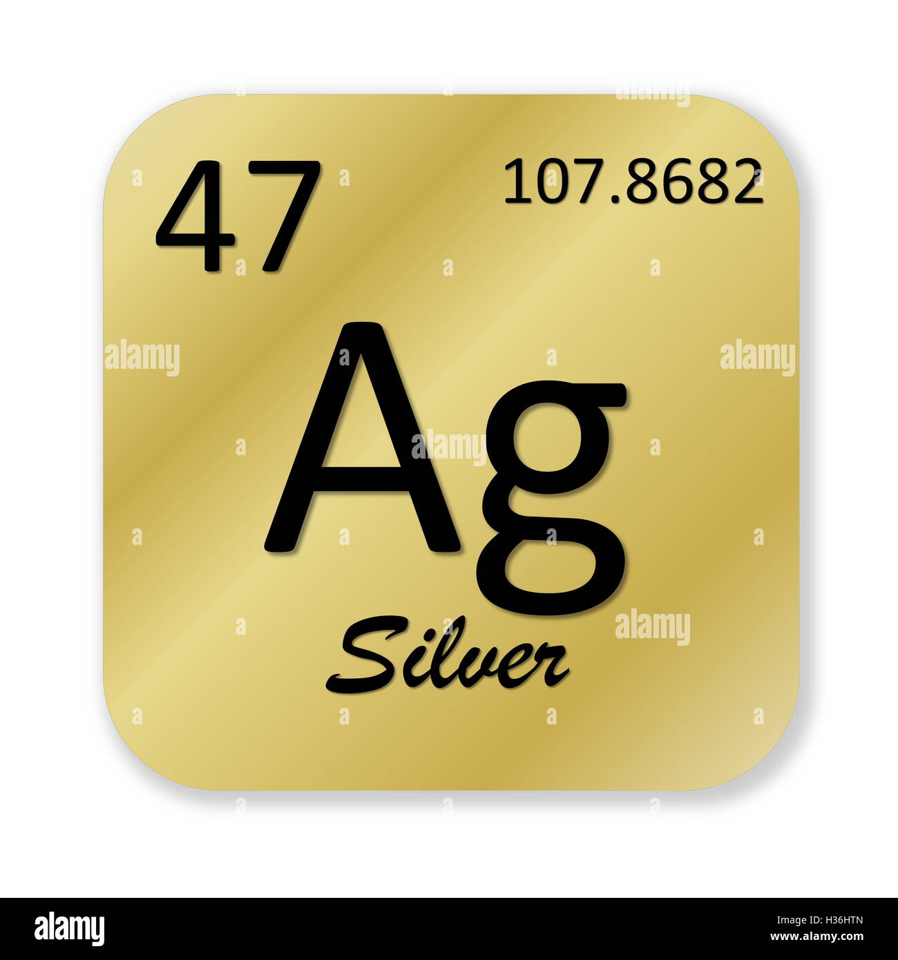 Silver element Stock Photo