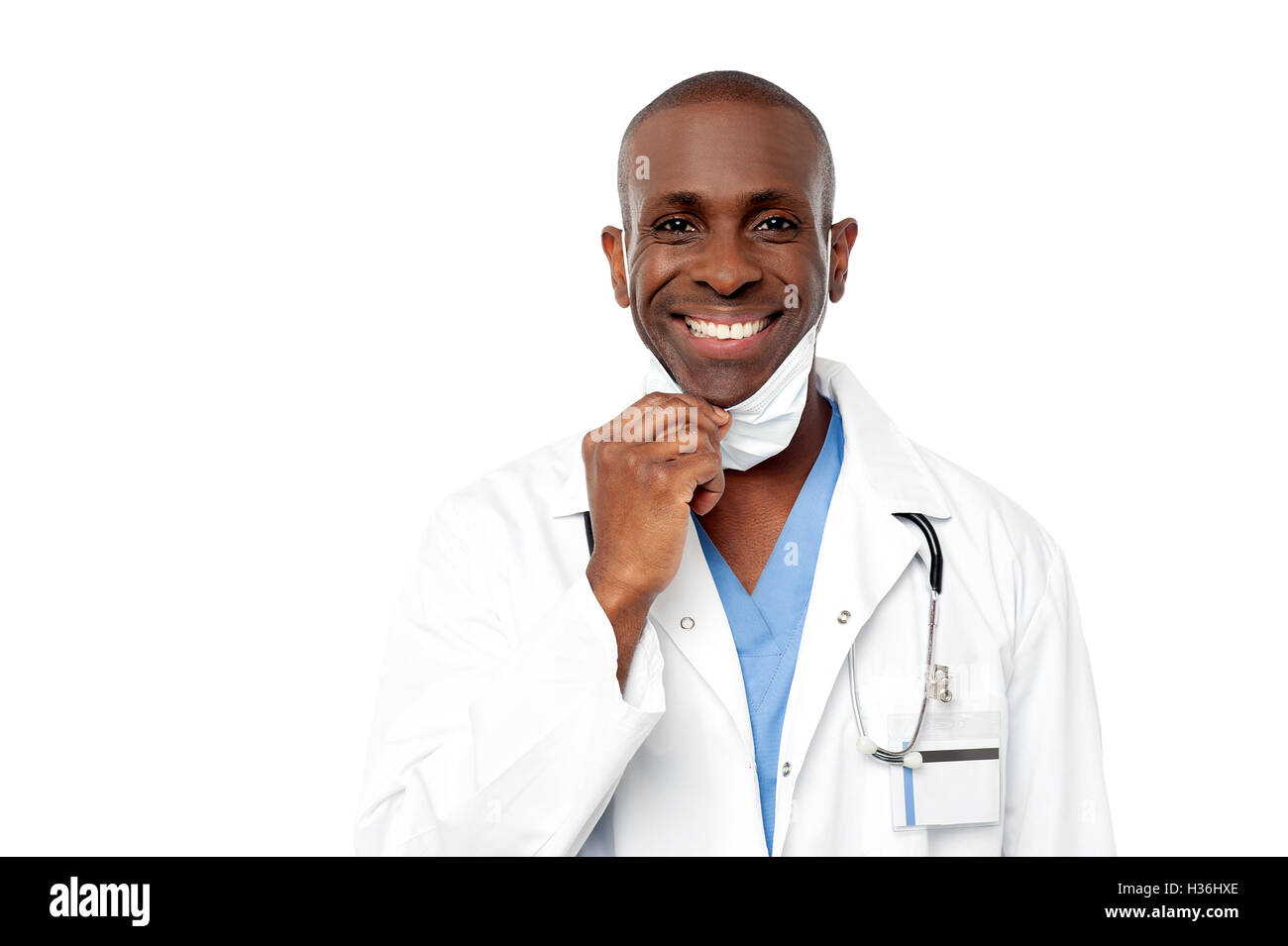 Male physician wearing surgical mask Stock Photo - Alamy